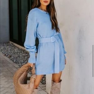 Sweater Dress with Belt